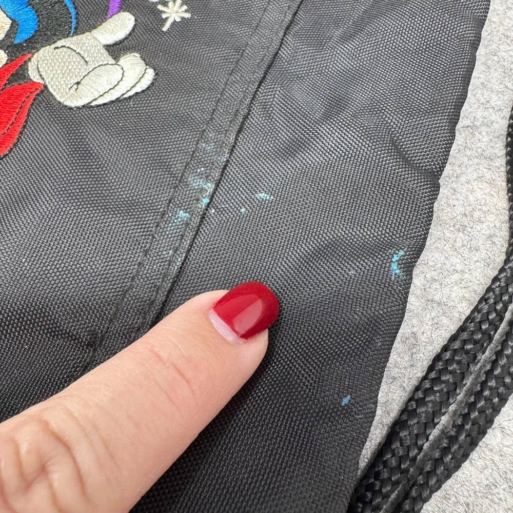 2000s Walt Disney World Where Magic Lives 15" Drawstring Backpack Y2K Mickey - Picture 4 of 10